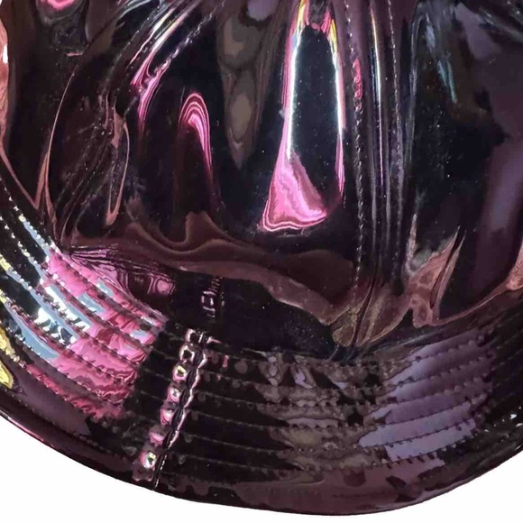 Women’s Rain Bucket Hat, Rain Proof, One Size, Black Shiny, PU Pleather Look - Picture 2 of 3
